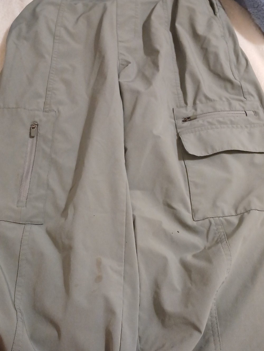 Avia Light Olive Cargo Joggers with Utility Pockets